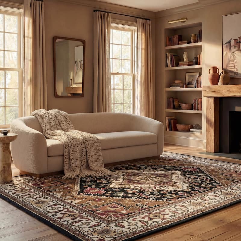 SAFAVIEH Handmade Heritage Carrol Traditional Oriental Wool Rug