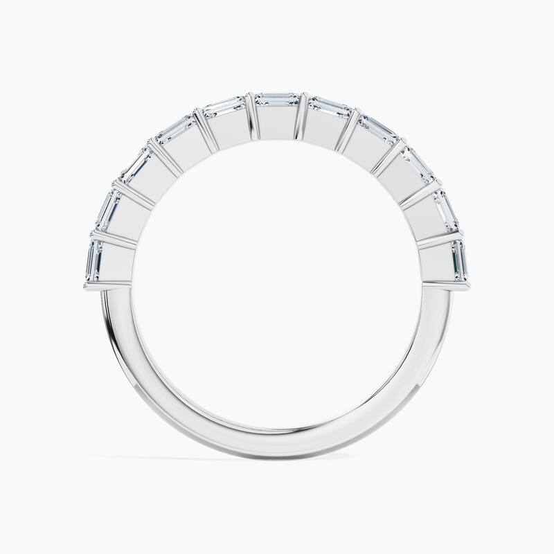 Auriya 14k Gold Emerald East-West Lab Grown Diamond Half Eternity Band 1.10 - 3.75 ct. tw. (F-G, VS)