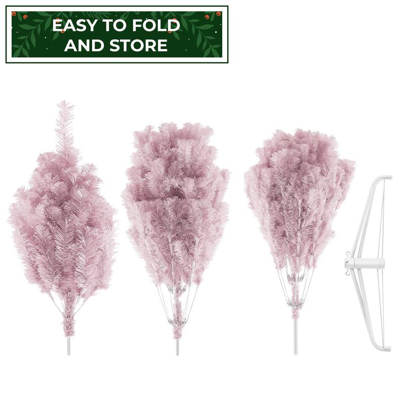 75ft Pink Spruce Artificial Holiday Christmas Tree with Metal Stand - 7.5 ft