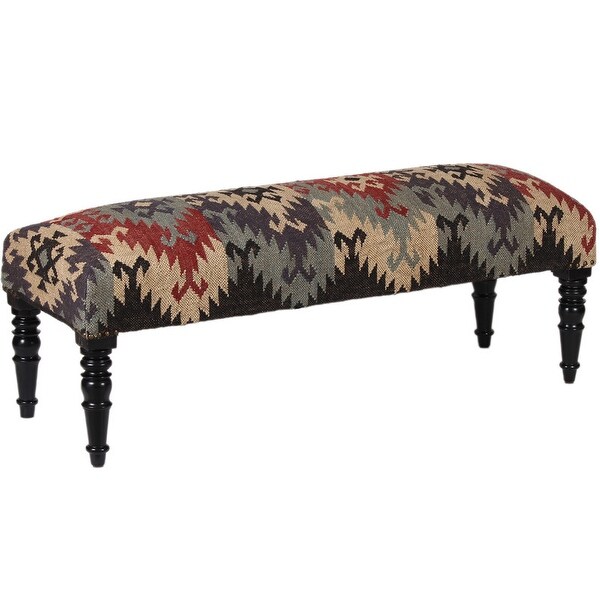 Handmade Upholstered Wooden Bench - 48" W x 16" L x 18" H. Opens flyout.