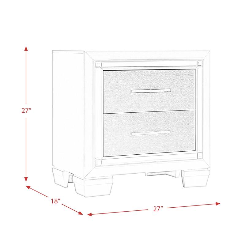 Nightstand with Drawer - Modern Bedroom Side Table - Elegant Home Decor Accent