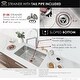 preview thumbnail 7 of 40, STYLISH 27 inches L x 18 inches W Stainless Steel 18 Gauge Single Basin Undermount Kitchen Sink with Basket Strainer