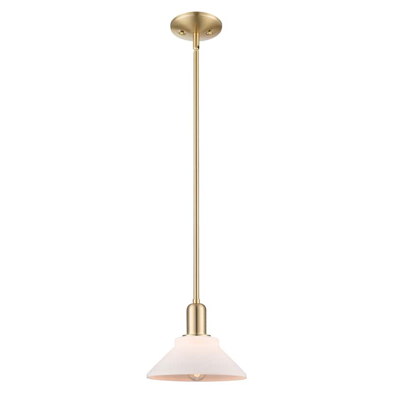 Innovations Lighting Endless Possibilities Arcadia - Orwell - 1 Light 8" Stem Hung Mini Pendant - Champagne Bronze/Matte White