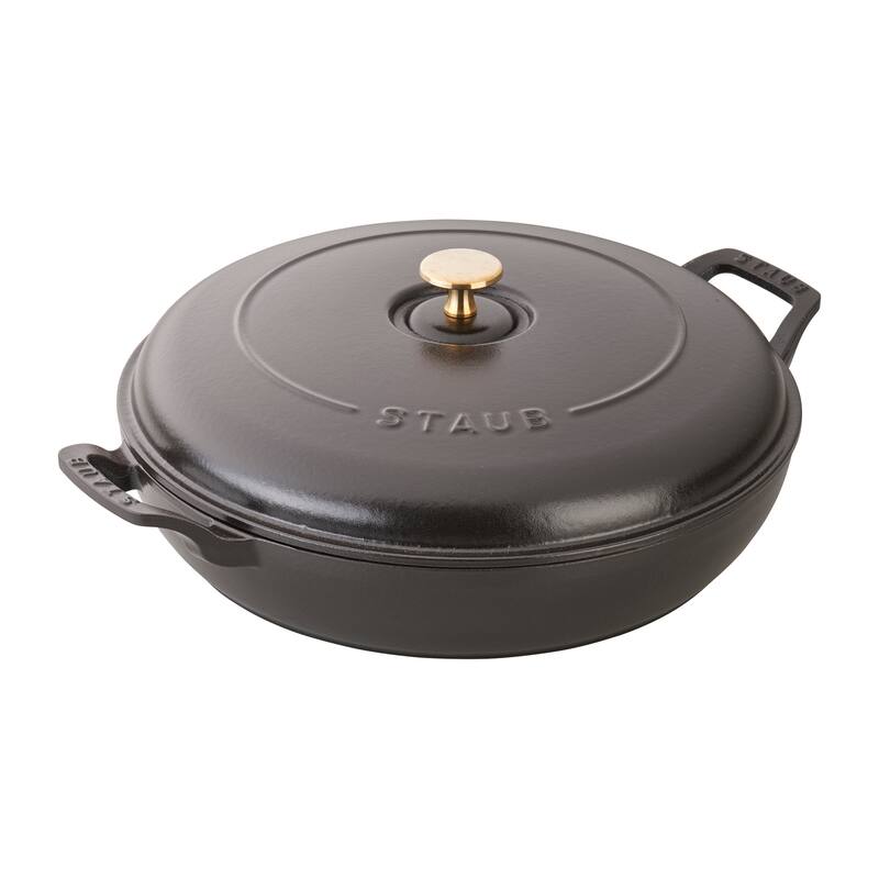 STAUB Cast Iron 3.5-qt Braiser - Matte Black