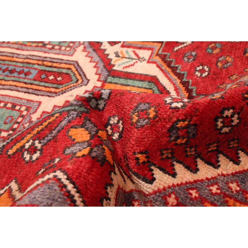 ECARPETGALLERY Hand-knotted Andelz Red Wool Rug - 4'6 x 6'9