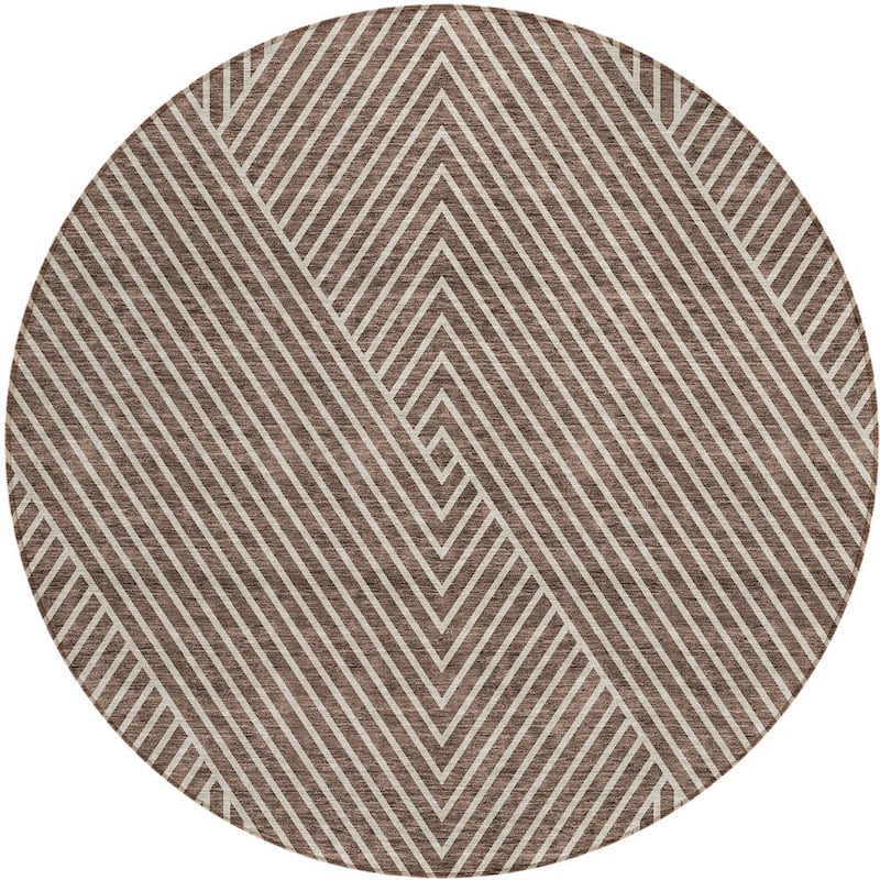 HomeRoots Geometric Transitional Rectangle Outdoor Rug