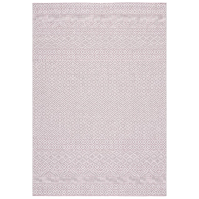 SAFAVIEH Courtyard Terezija Indoor/ Outdoor Waterproof Patio Backyard Rug - 2' x 3'7" - Ivory/Soft Pink