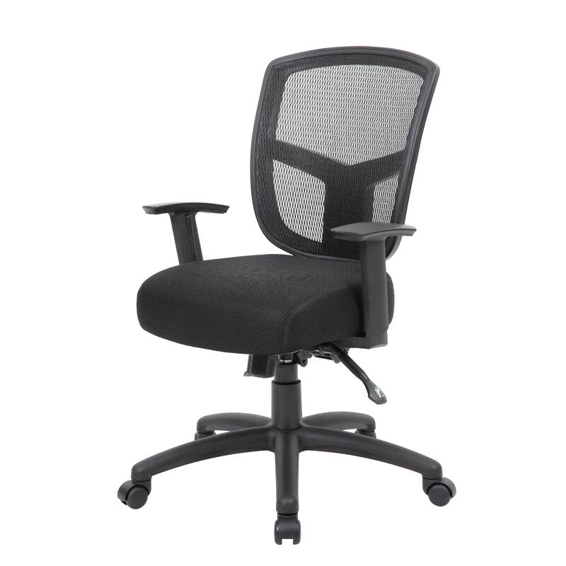 Oyo Swivel Task Chair, Black Mesh, Commercial Multi-Tilt, Caster Wheels