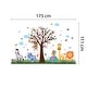 preview thumbnail 5 of 3, Walplus Happy Animal Zoo Grass Skirting Kid Wall Sticker Nursery Decor