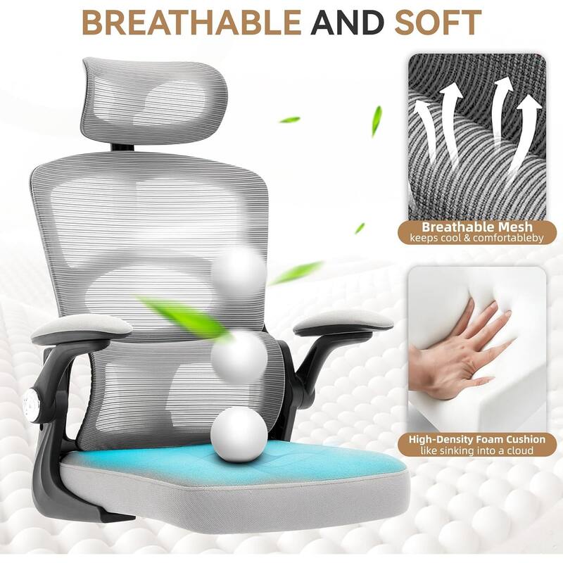 Ergonomic Desk Office Chair, High-Back Computer Gaming Chair for Home, Office, Gaming