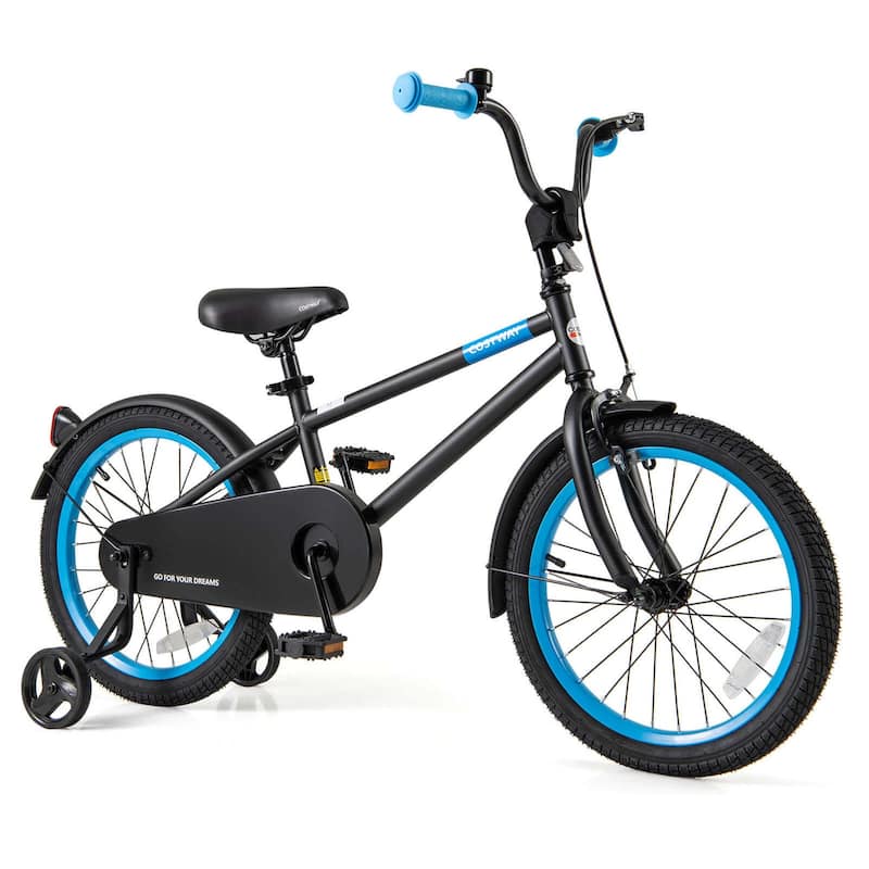 12/14/16/18 InchKids Bike Toddler Bikes w/Training Wheels - Black - 18-inch