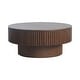 preview thumbnail 46 of 61, Modern Solid Wood Veneered Round Coffee Tea Table with Storage