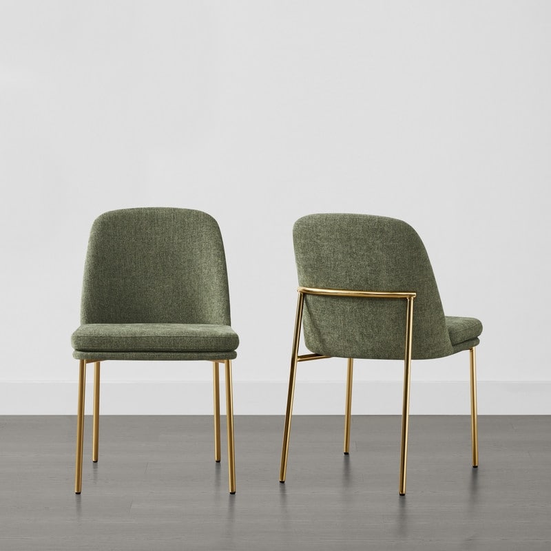 Evelyn Modern Dining Chair with Metal Legs Set of 2