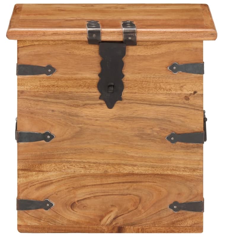 vidaXL Chest 15.7"x15.7"x15.7" Solid Acacia Wood