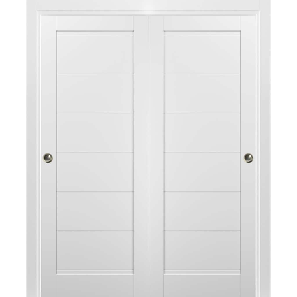 Sliding Closet Bypass Doors hardware / Quadro 4115 White Silk