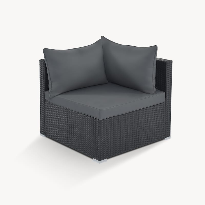 8-Pieces Patio Conversation Sofa Set with Table