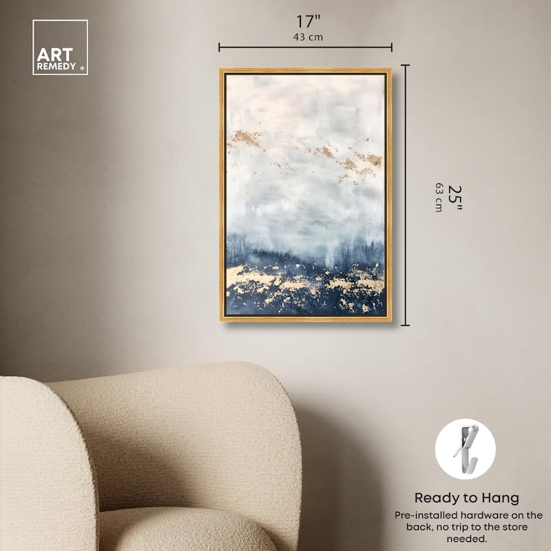Ocean's Gold Hues II Canvas by Art Remedy