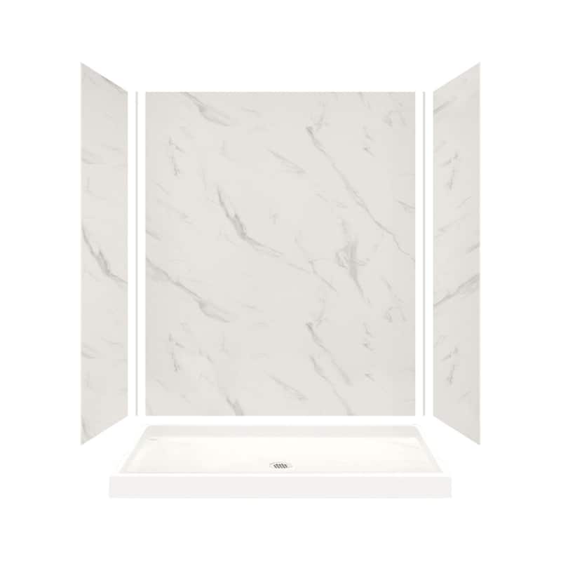 Transolid Expressions 60-in X 32-in X 72-in Glue to Wall Shower Kit - 32" x 60" x 72"