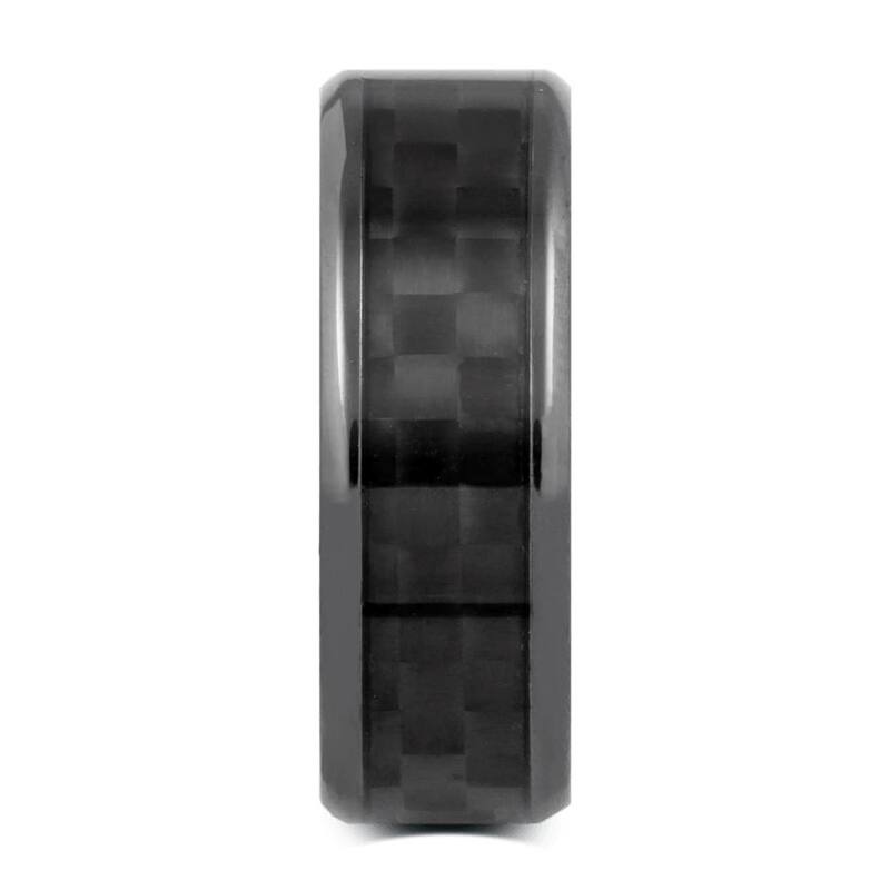 Manly Bands THE WATCHMAN Black Zirconium with Inlay 8mm Polished Band