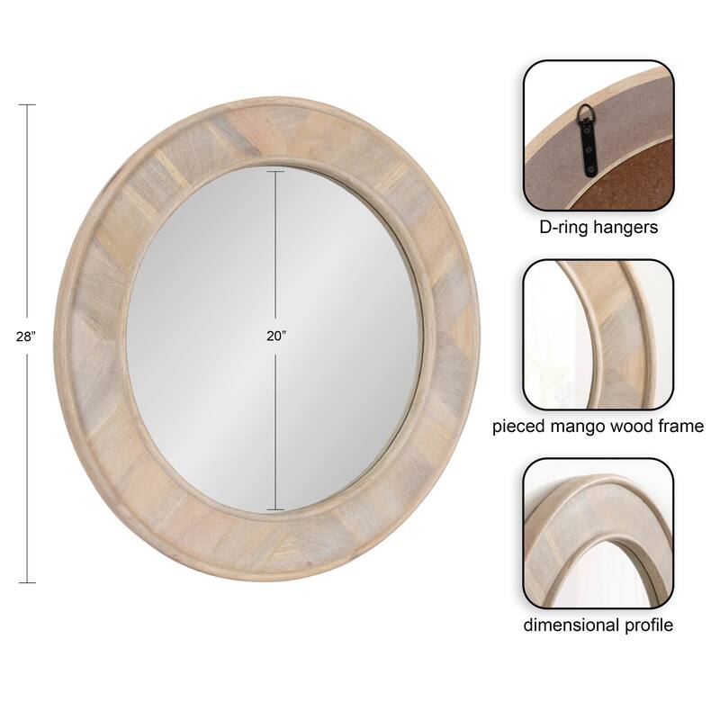 Kate and Laurel Yahna Round Wall Mirror