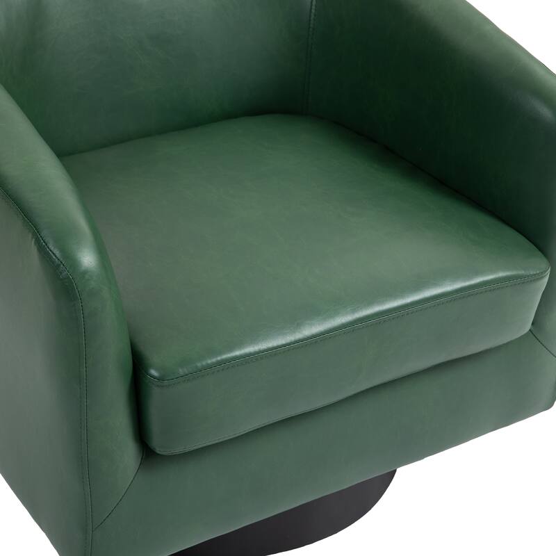 Round Barrel Armchair 360-Degree Swivel Accent Chairs