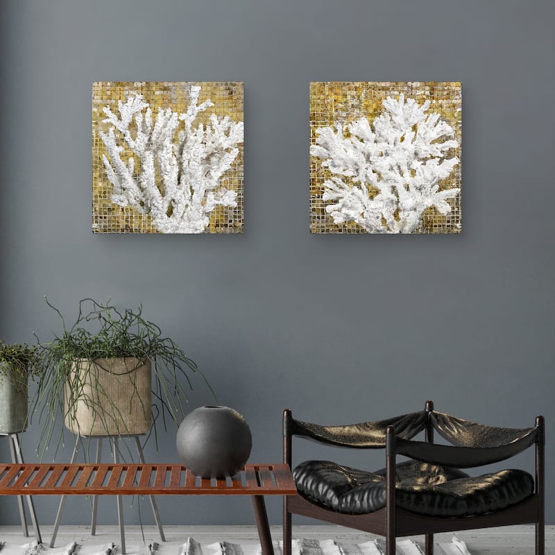 White Coral I-II by Studio Arts Canvas Art Prints