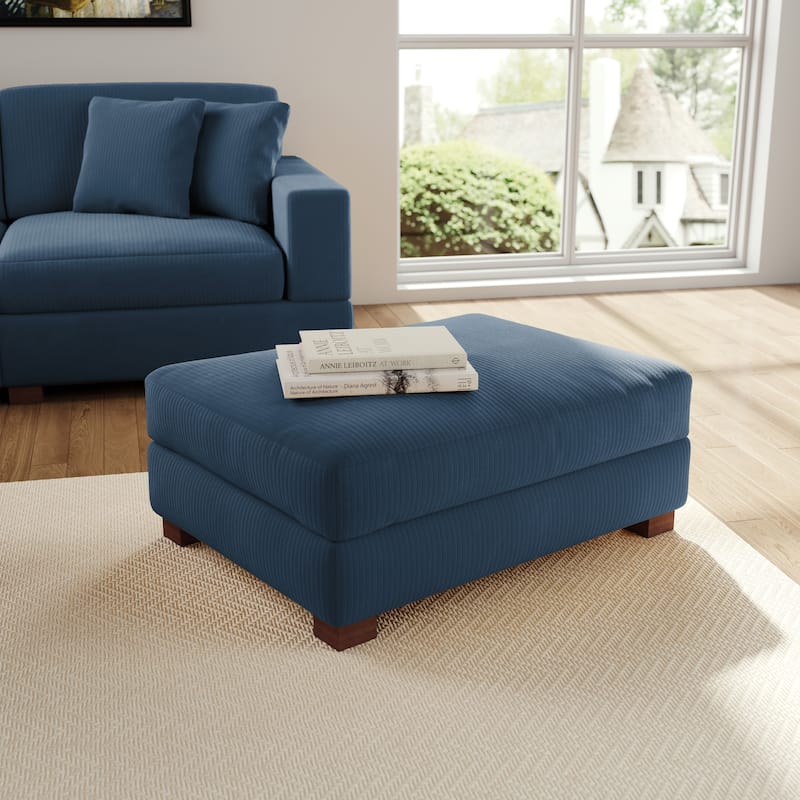 Rectangular Corduroy Oversized Ottoman