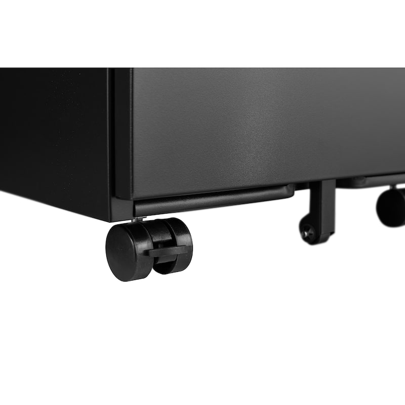 2 Drawer File Cabinet with Lock, Metal Under Desk Rolling Filing Cabinet fits Letter for Office, Assemble Required