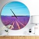 preview thumbnail 1 of 8, Designart 'Lavender Flowers and Clear Sky' Oversized Traditional Wall CLock 23 in. wide x 23 in. high
