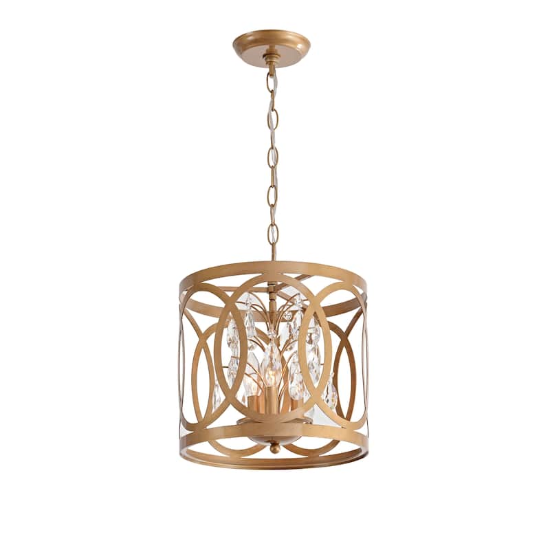 Aurelia 3-light Metal Cage Drum Chandelier