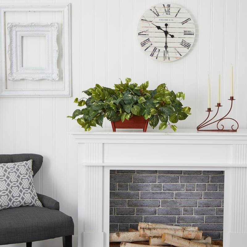 Artificial Agave Succulent 14 Inch Tall in Decorative Planter with Stand - Lifelike Green Leaves and Moss Detail - 16