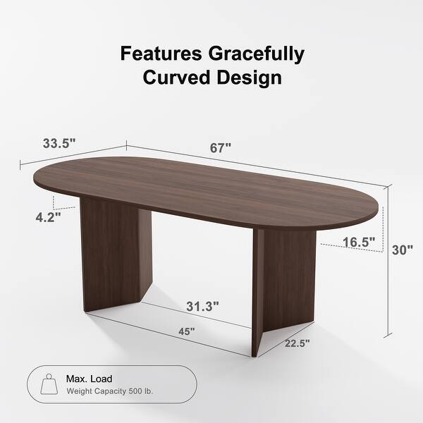 Nordic Style Solid Wood Oval Dining Table - Perfect for 6 People ...
