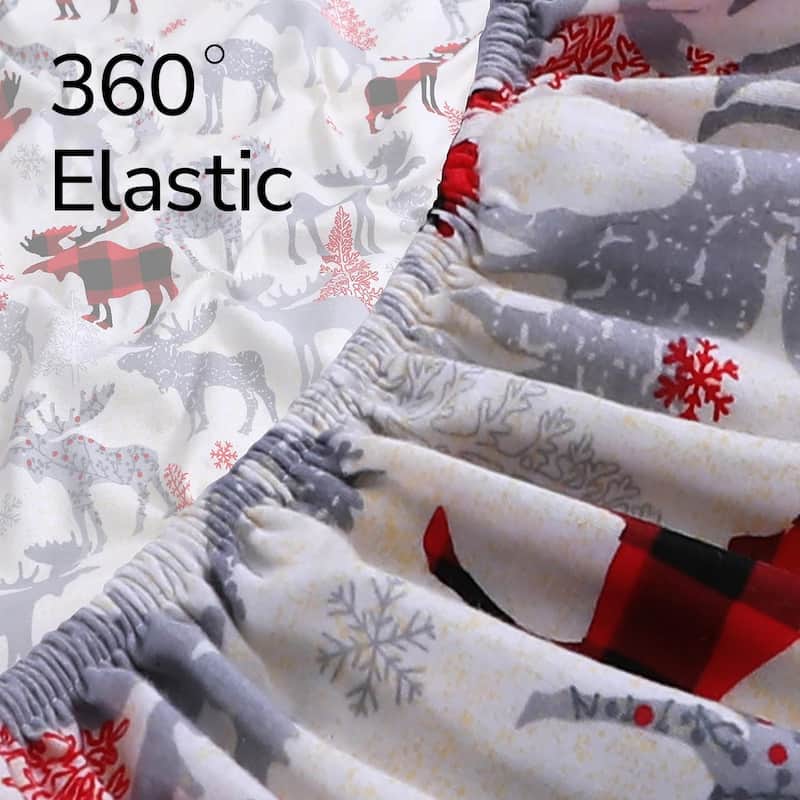 Feather & Stitch Cotton Flannel Sheets Set 4 Piece Bed Sheets Heavy Weight Bedding