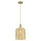 preview thumbnail 81 of 81, Innovations Lighting Endless Possibilities Arcadia - Bridal Veil - 1 Light 8" Cord Hung Mini Pendant Brushed Brass/Mercury Shade
