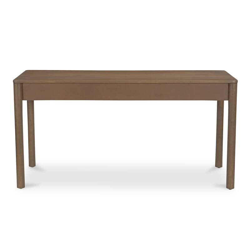 NADAAL STUDIOS Thalen Desk, Mango Wood with Sculptural Round Legs, Vintage Brown