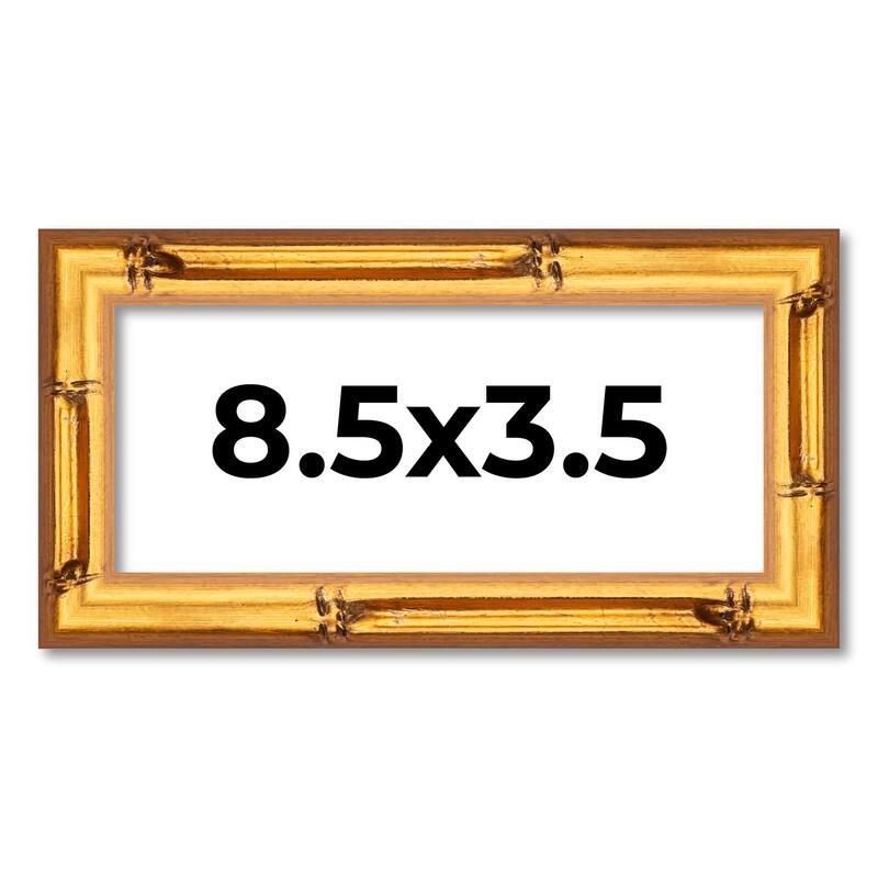 Frame Gold Bamboo Picture Frame Modern Photo Frame Includes UV Acrylic Shatter Guard Front Acid Free Foam Backing Board