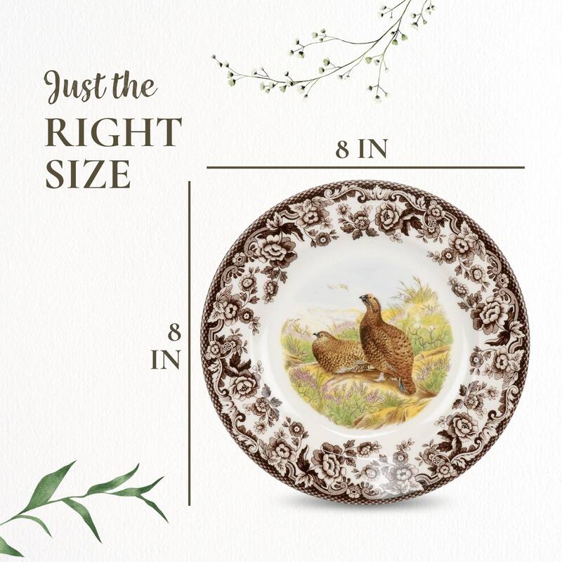 Spode Woodland Salad Plate Birds Motif - 8 inch