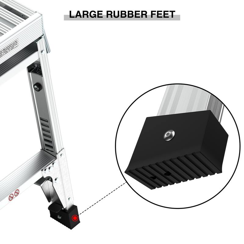 Aluminum Folding Portable Work Platform with Telescopic Feet