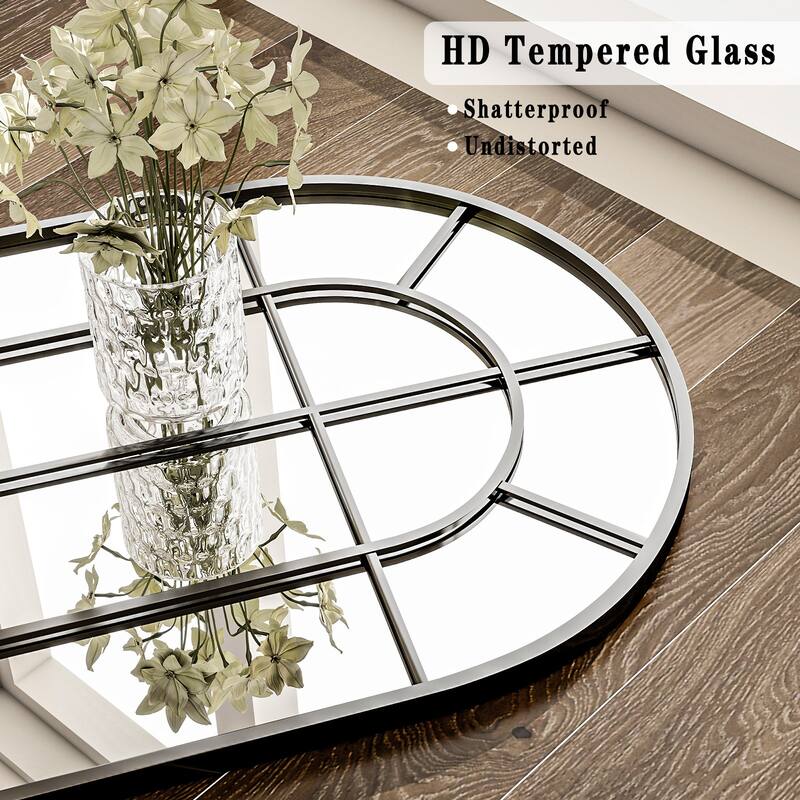 Windowpane Full Length Metal Wall Mirror