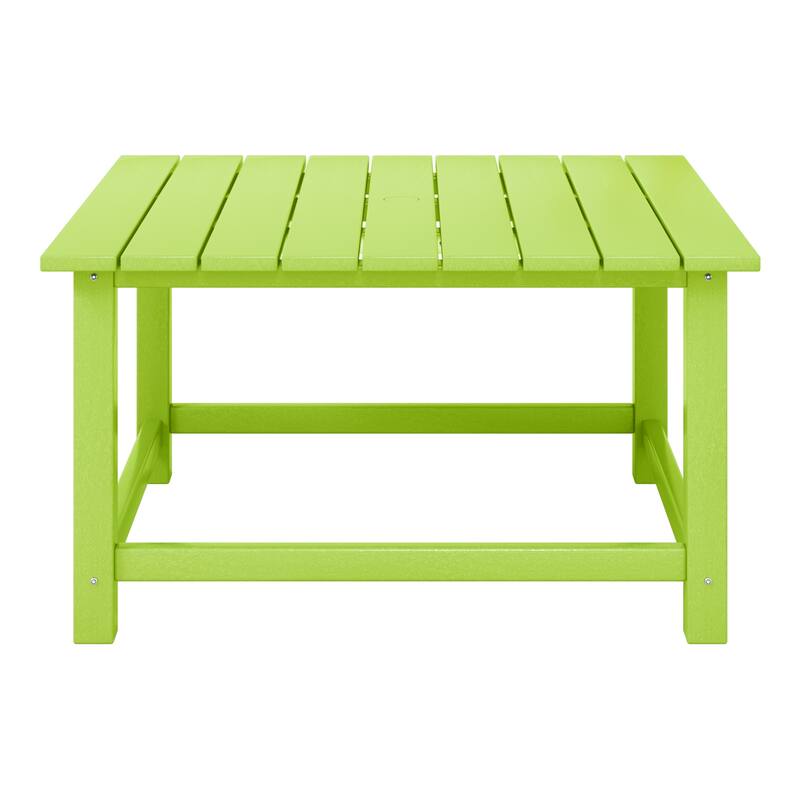 Laguna Outdoor 5-Piece Adirondack Chair With Square Coffee Table Conversation Set