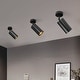 preview thumbnail 3 of 68, Modern Brass 1-Light Ceiling Spotlight - Adjustable Black