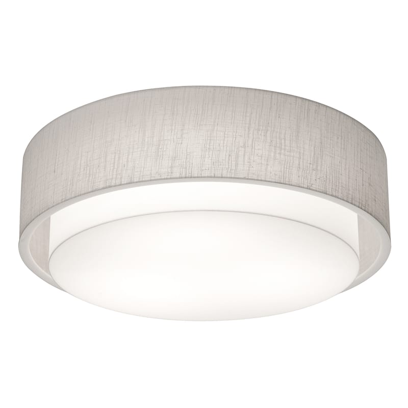 Sanibel 23-inch White LED Flush Mount, Linen White Shade
