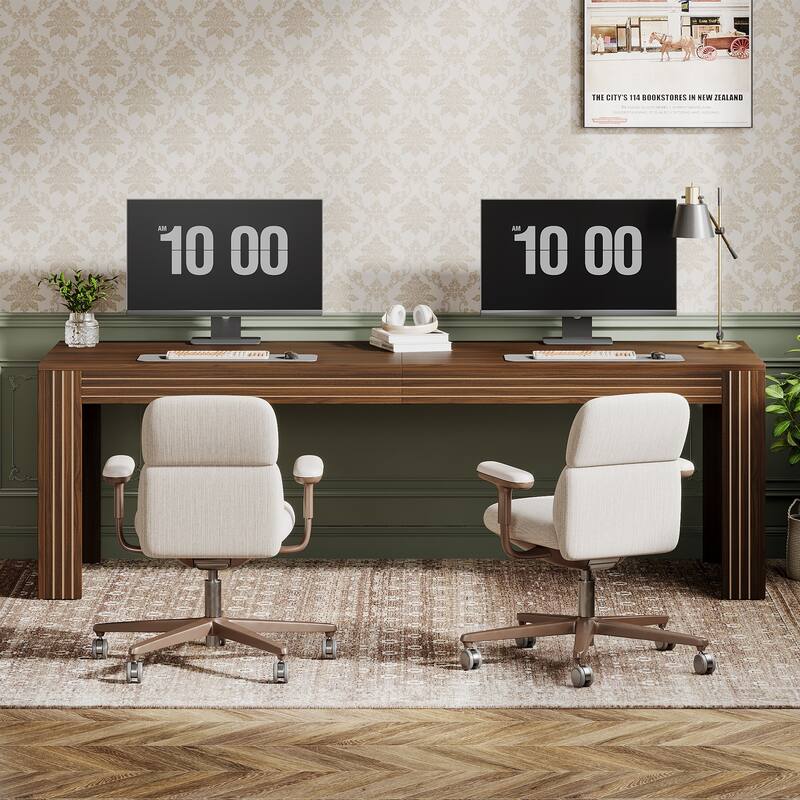 79 Inch Extra Long Desk, Two Person Desk, Double Computer for Home Office
