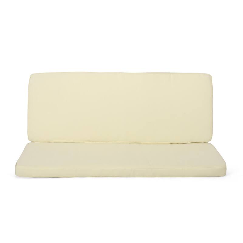 Roomfitters Carolina Loveseat Cushion Set, Back and Seat Cushions, Water Repellent Fabric, Set of 2 - Cream