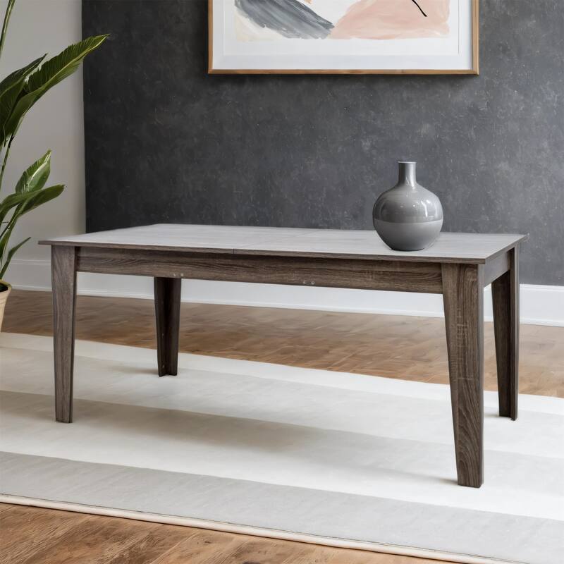 106.3" Extendable Dining Table, Woodgrain,Space-Saving,110LBS Capacity