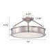 preview thumbnail 4 of 6, Harbour Point Brushed Nickel 3 Light Semi Flush Mount By Minka Lavery