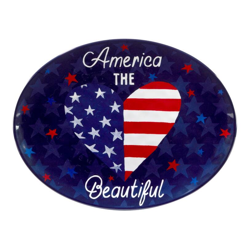 Certified International Stars & Stripes 2-Piece Melamine Platter Set