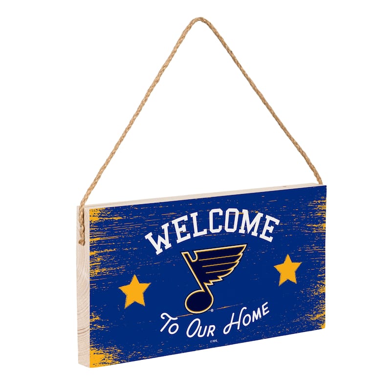 St Louis Blues Wooden Door Decor Wall Sign - Multi-Color