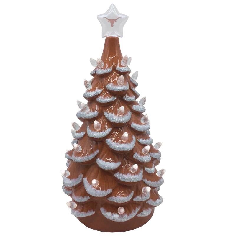 14 inch Texas Longhorns Ceramic Tree - orange
