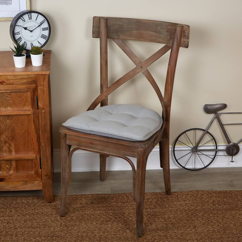 Klear Vu Non-Slip 15" x 16" Omega Tufted Dining Chair Cushion Set